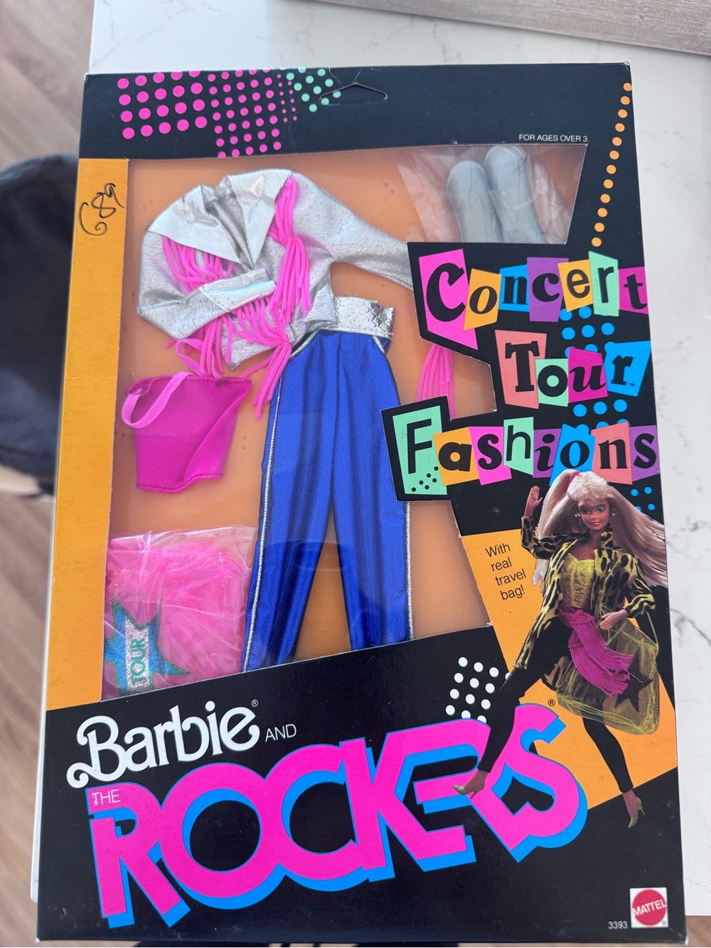 Vintage Barbie Concert Tour Fashions Costume - Silver, Pink, Blue